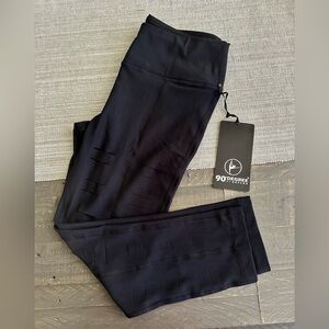 90 Degree By Reflex Midnight Black Active Leggings